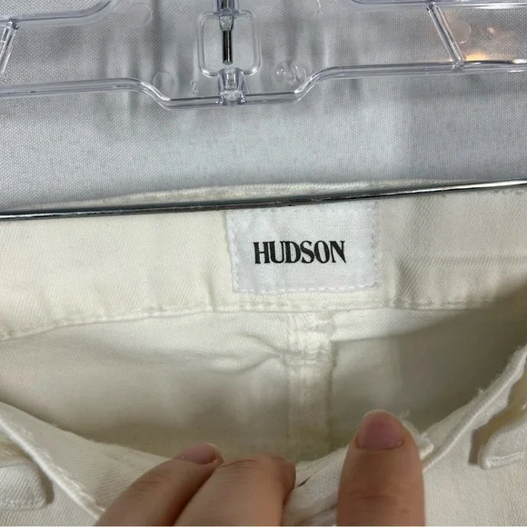 NWT Hudson | Midrise Nico Distressed Super Skinny White Jeans Women’s Size 29 - Picture 11 of 17